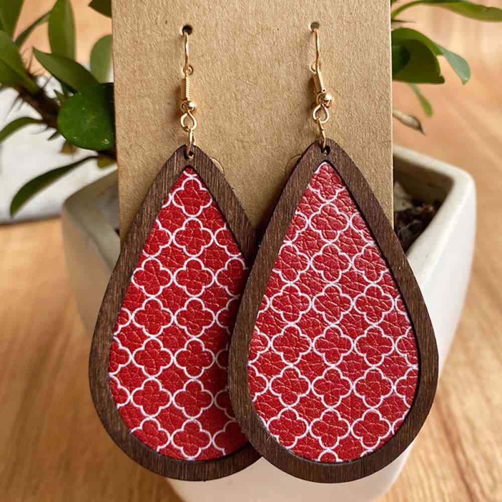 PU Teardrop Earrings