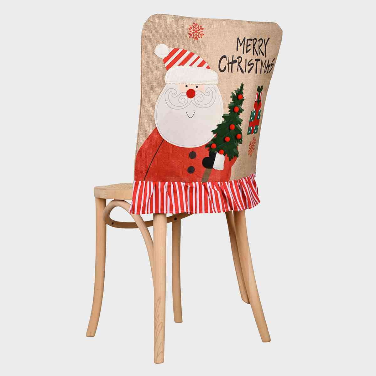 MERRY CHRISTMAS Santa or Snowman Chair Cover