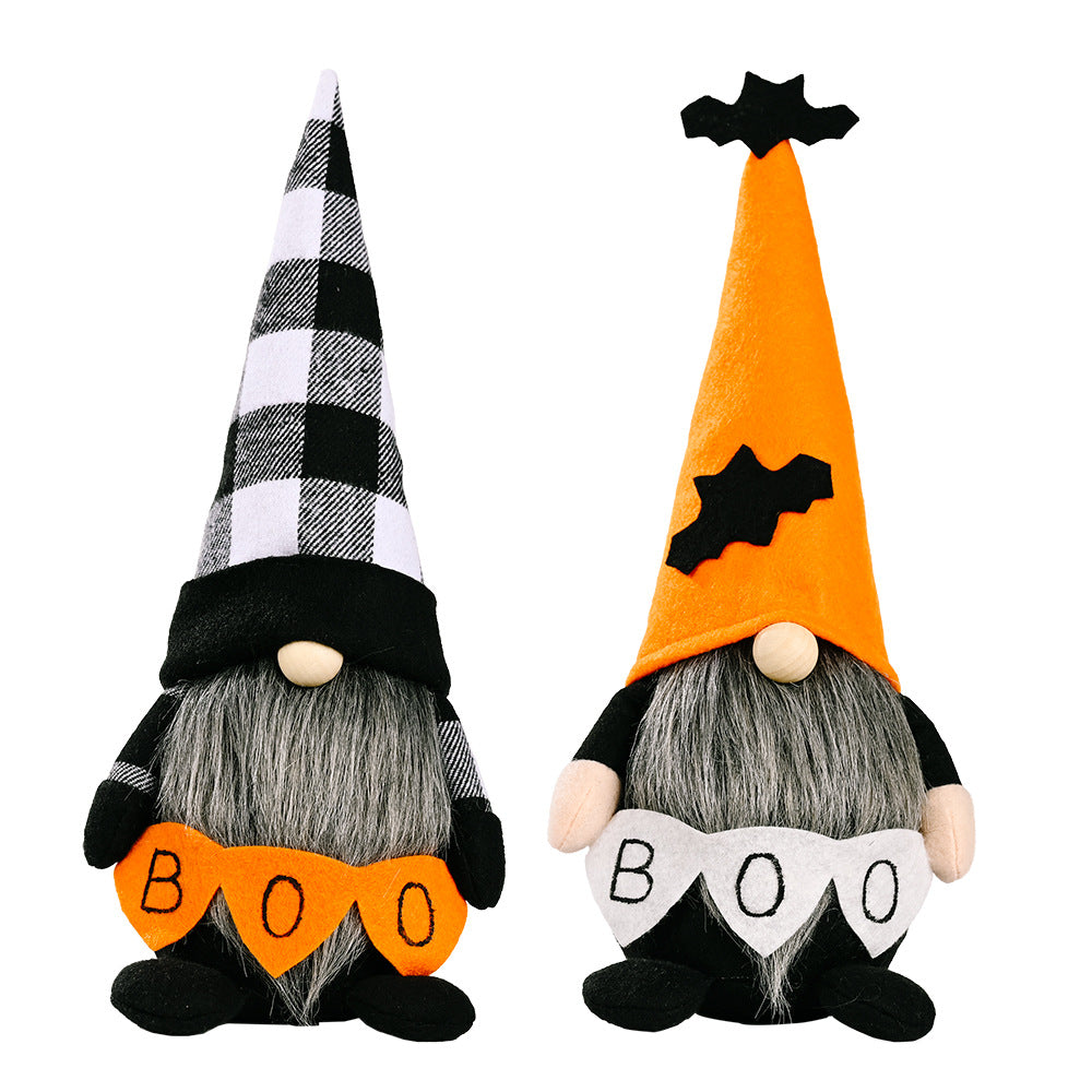 Halloween BOO Pointed Hat Faceless Gnome