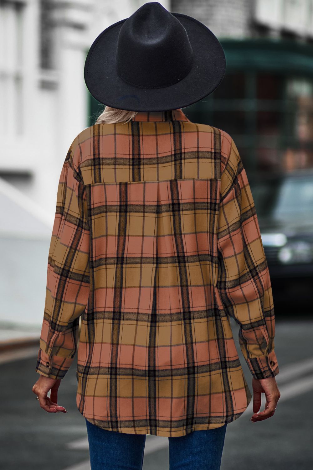 Full Size Plaid Long Sleeve Shirt