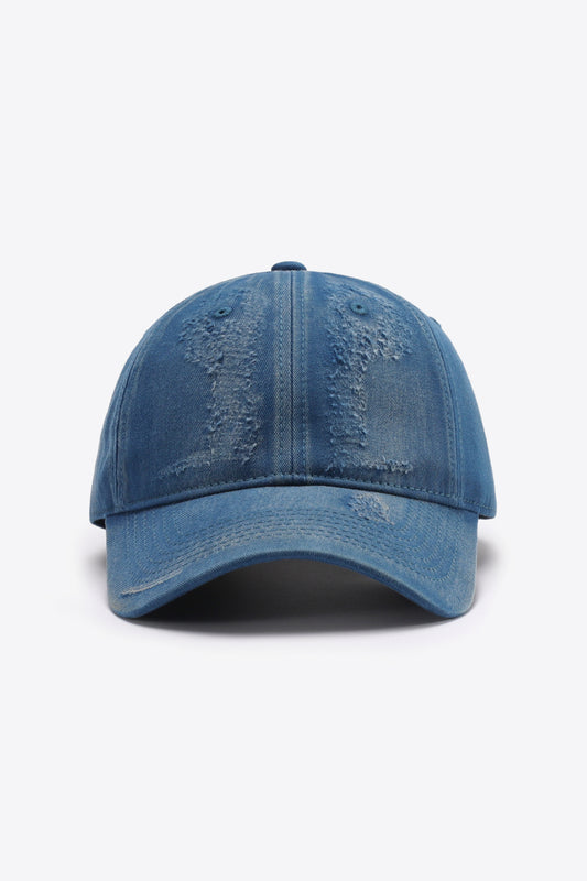 Zelda&ClaraC Distressed Adjustable Baseball Cap