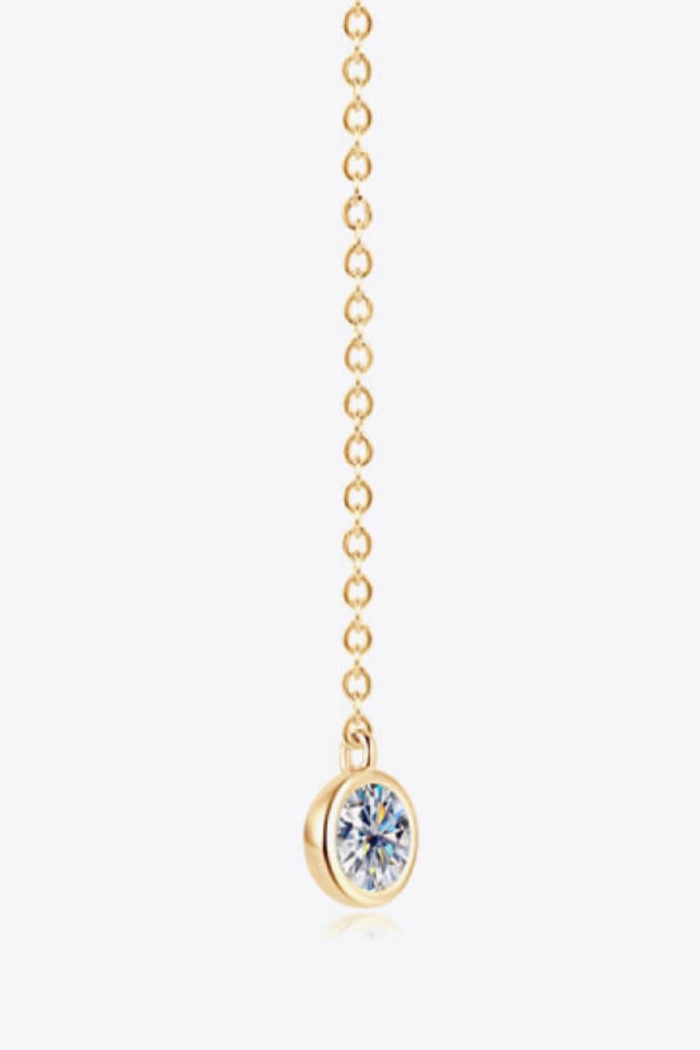 Moissanite Chain Earrings in Gold or Silver