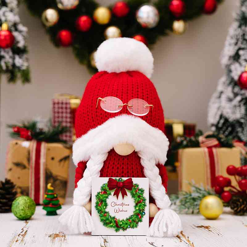 Christmas Pom-Pom Trim Faceless Gnome