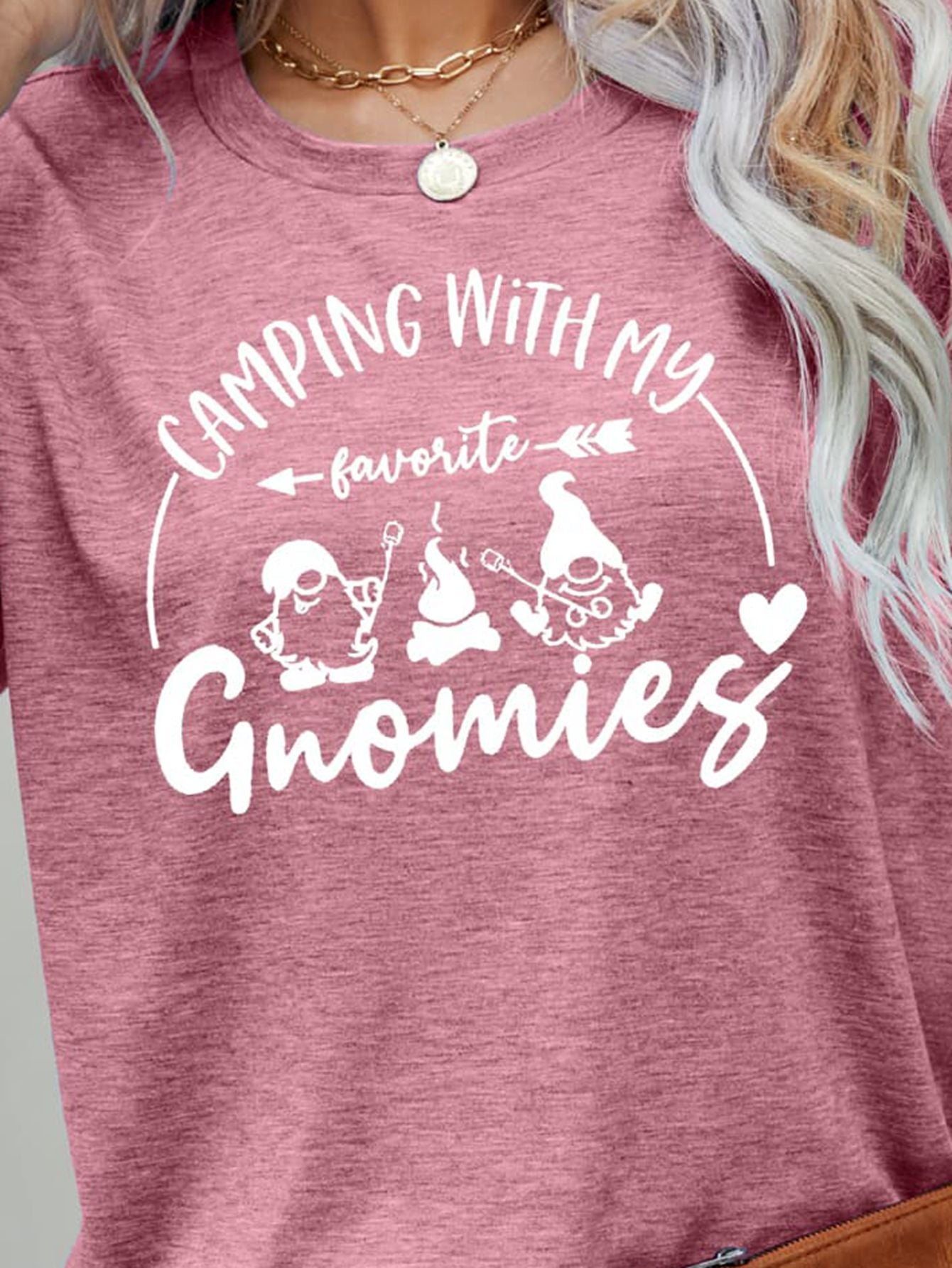 Malibu Dreams CAMPING WITH MY FAVORITE GNOMIES Graphic Tee