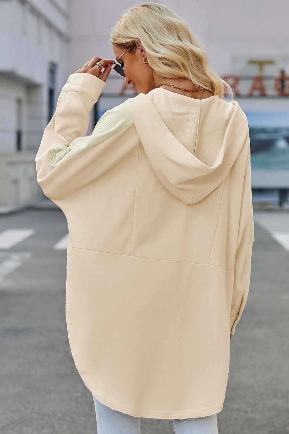 Full Size Long Sleeve Buttoned Hoodie with Pockets