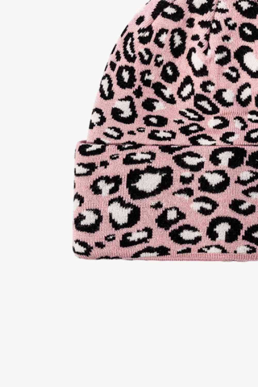 CHIC HATZ Leopard Pattern Hat Cuffed Beanie