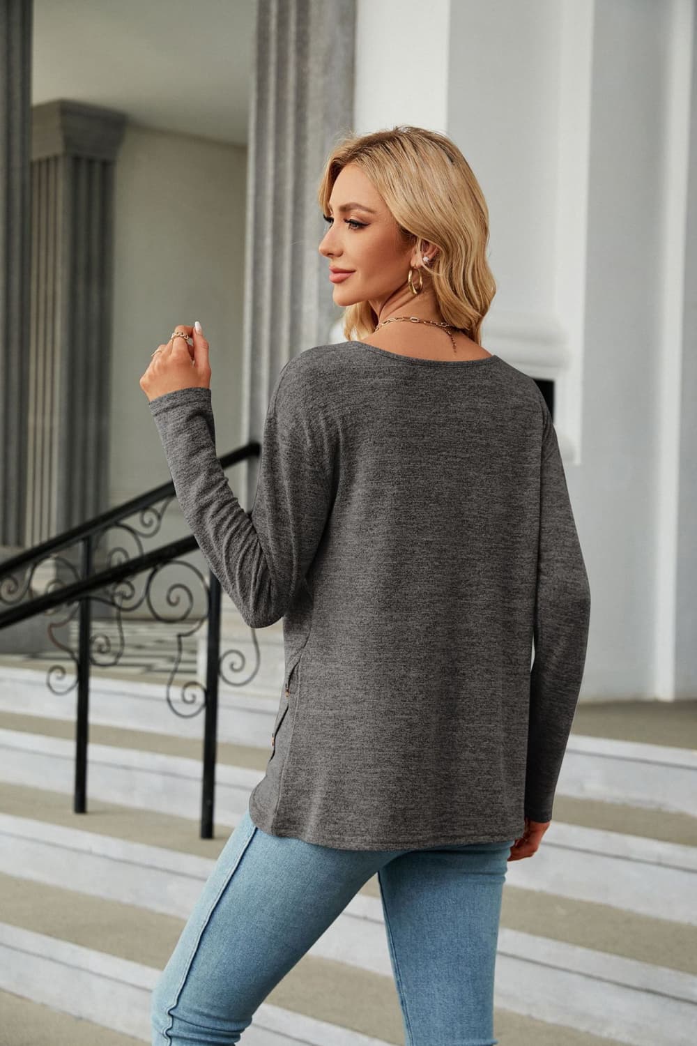 Full Size Round Neck Long Sleeve T-Shirt