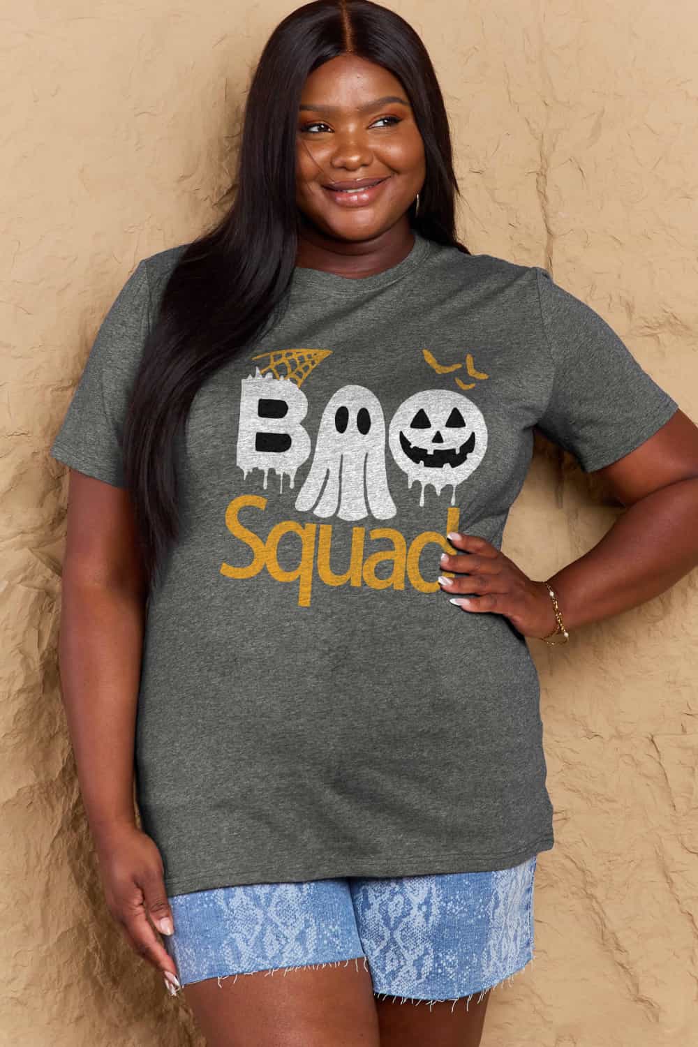 Simply Love Halloween Full Size BOO SQUAD Graphic Cotton T-Shirt