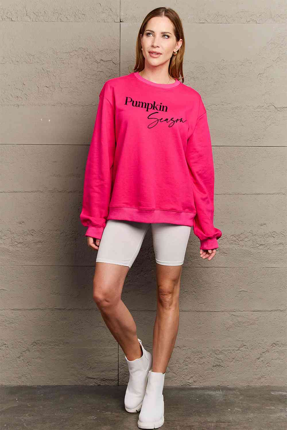 Simply Love Full Size Thanksgiving PUMPKIN SEASON Graphic Sweatshirt