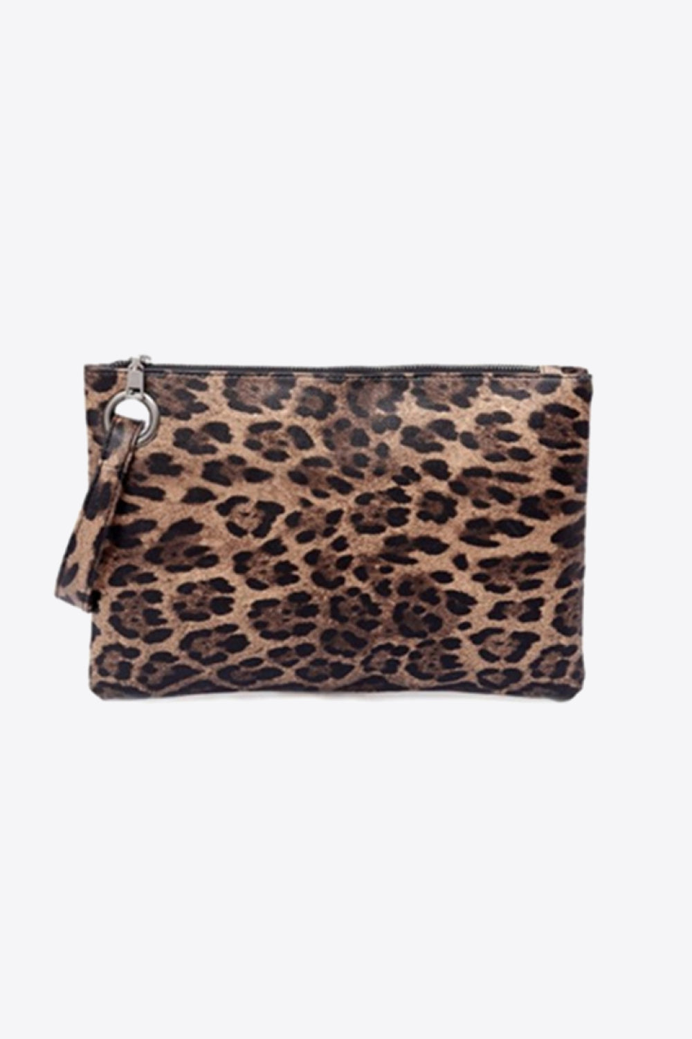 One Size Shana Leopard PU Leather Clutch