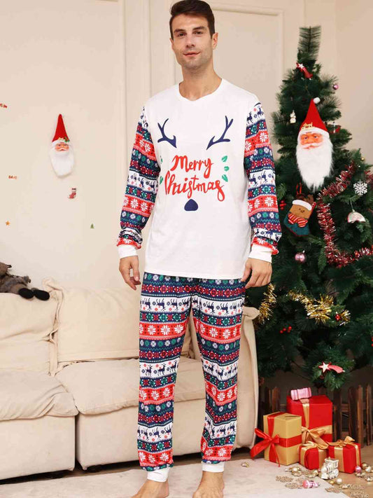 UNISEX Full Size MERRY CHRISTMAS Top and Pants Set