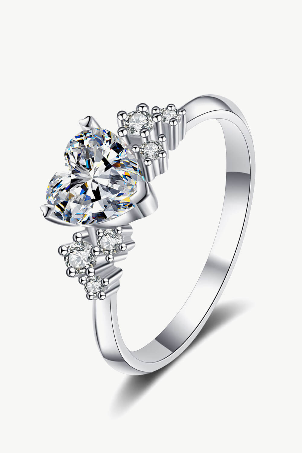 Love You So Much 1 Carat Moissanite Heart Ring