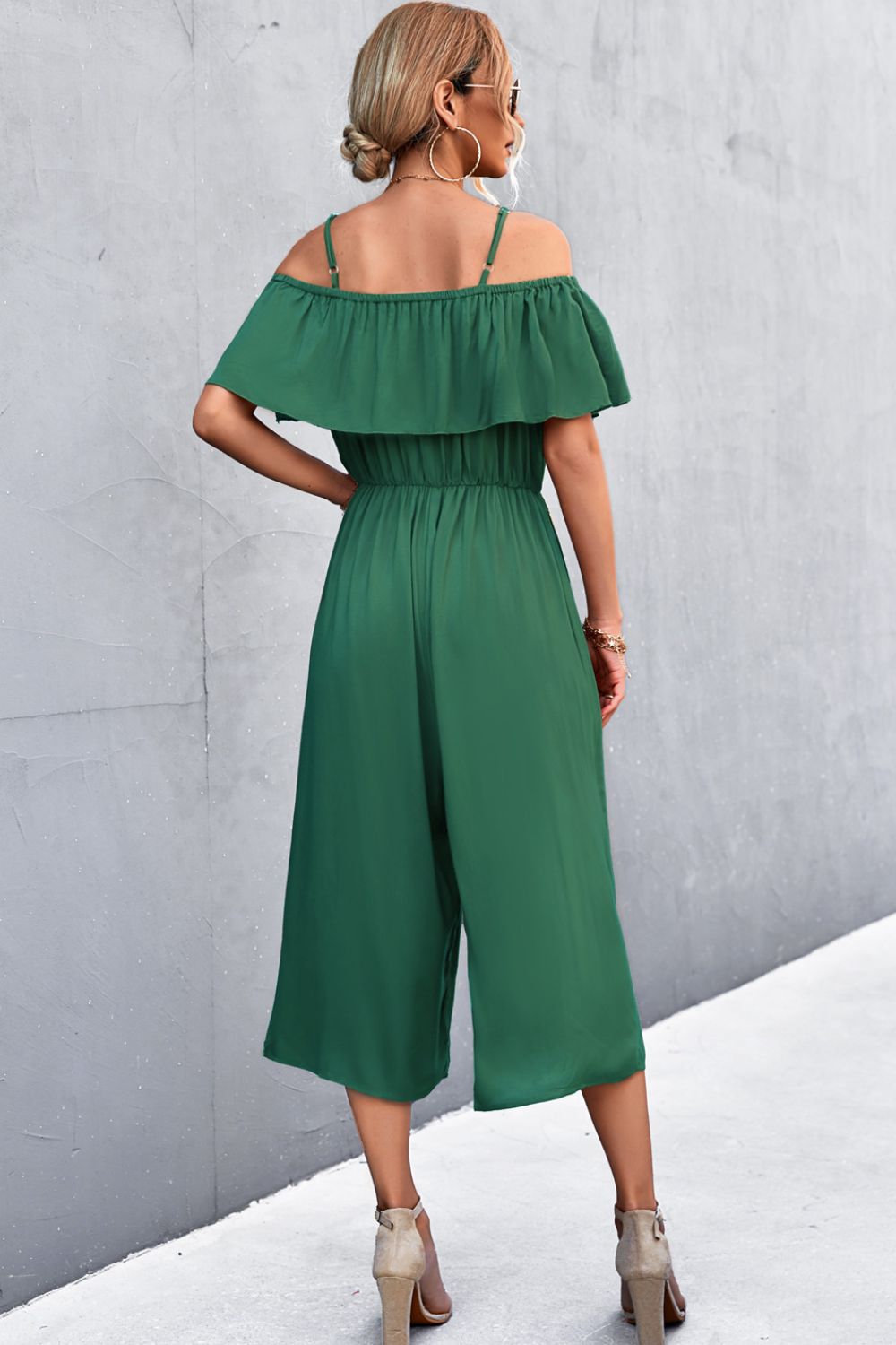 Women's Spaghetti Strap Layered Jumpsuit