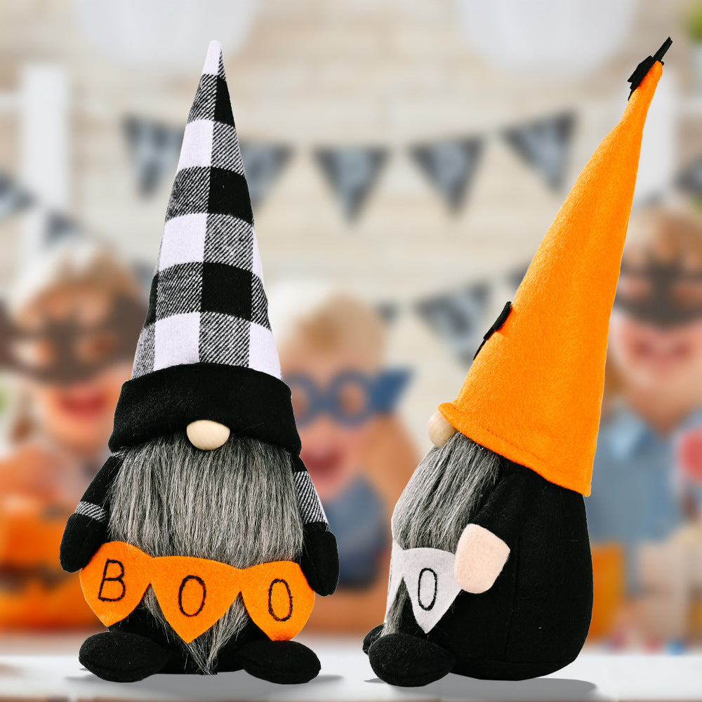 Halloween BOO Pointed Hat Faceless Gnome