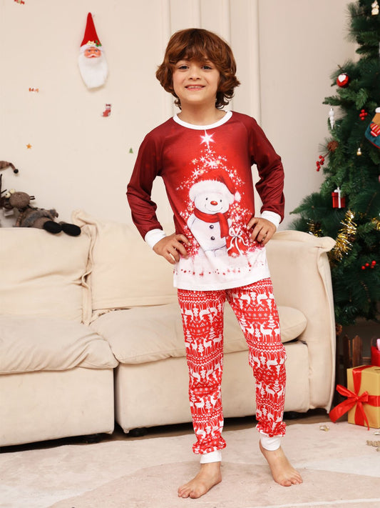 LITTLE KIDS UNISEX Christmas Snowman Top and Pants Set SZ 2T-14Y