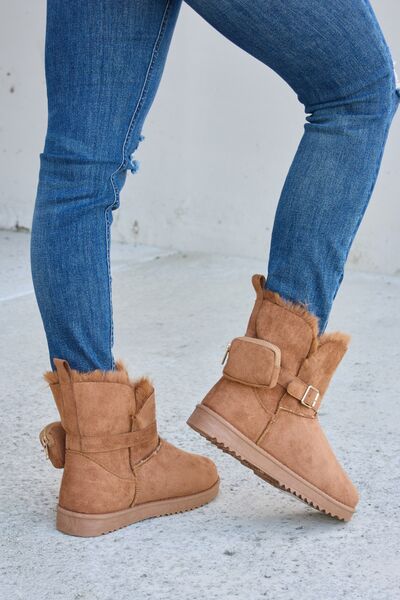 Forever Link Tan Plush Thermal Flat Boots
