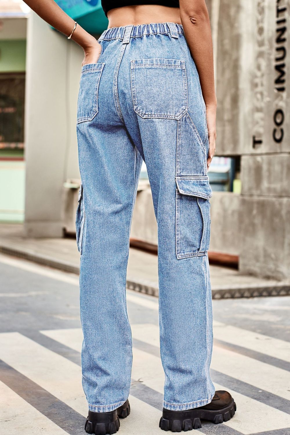 Full Size Loose Fit Long Pants with Pockets