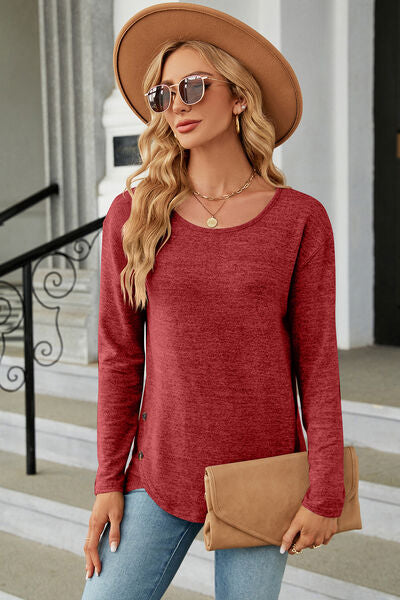 Round Neck Long Sleeve T-Shirt