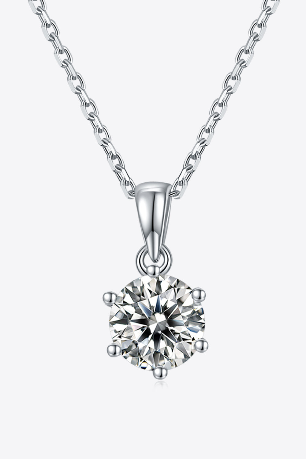 1 Carat Moissanite 925 Sterling Silver Necklace 💜