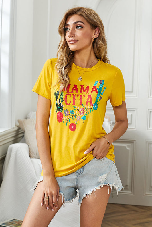 Full Size MAMACITA Graphic Round Neck Tee