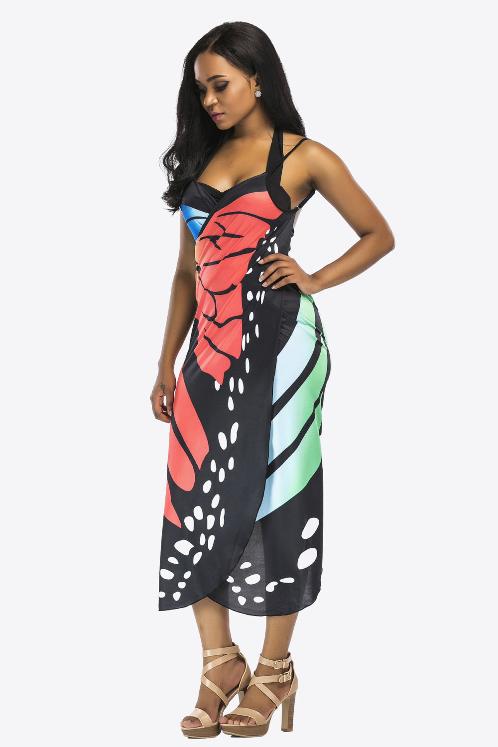 NY SWIM Butterfly Spaghetti Strap Cover Up