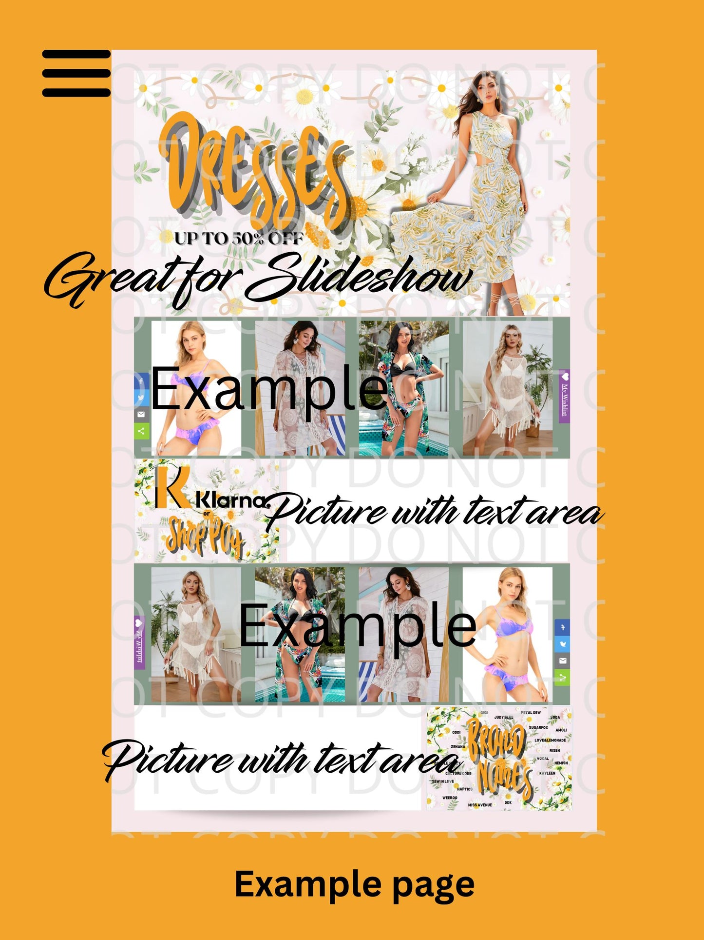 BGShop 37 Digital Daisy Themed Banners & Pics for Blog Posts or Sites | 31 Banners & 6 Pics | JPG PNG MP4
