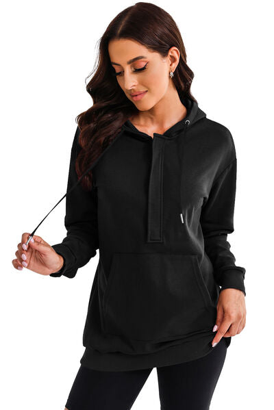 Women's Clarisia Drawstring Half Zip Hooded Dress