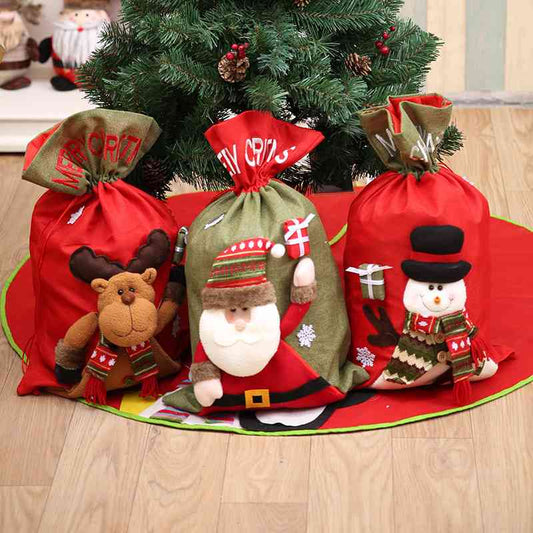 Drawstring Christmas Gift Bag in Assorted Styles 22" H x 13.8" W