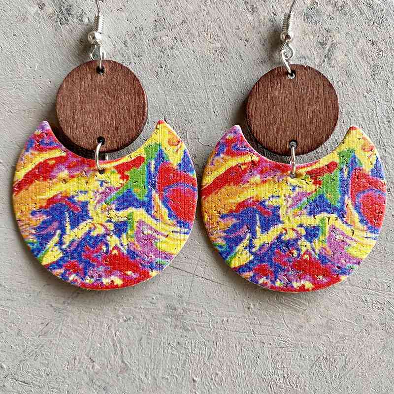 Artistry Designs Wood & PU Drop Earrings