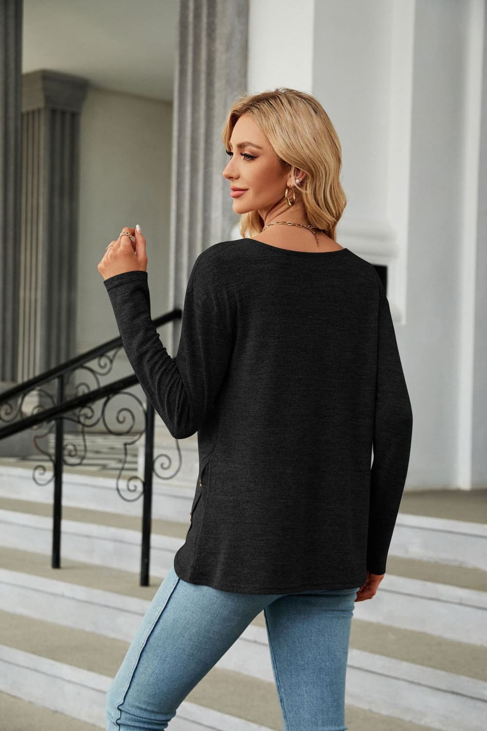 Full Size Round Neck Long Sleeve T-Shirt