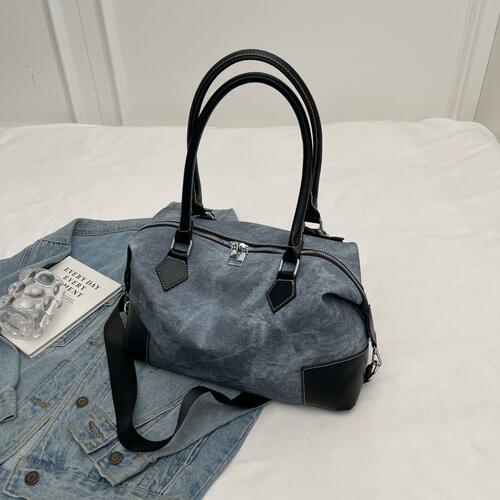 Fantasy Alpha Bags Contrast PU Leather Shoulder Bag