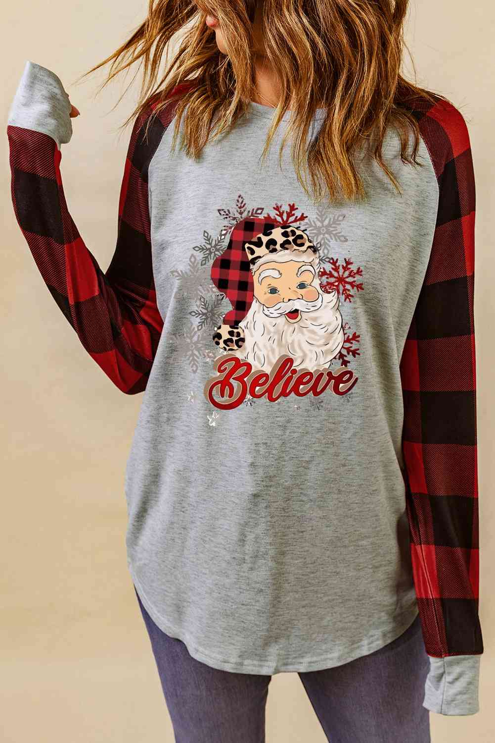 Full Size Santa Graphic Long Sleeve T-Shirt