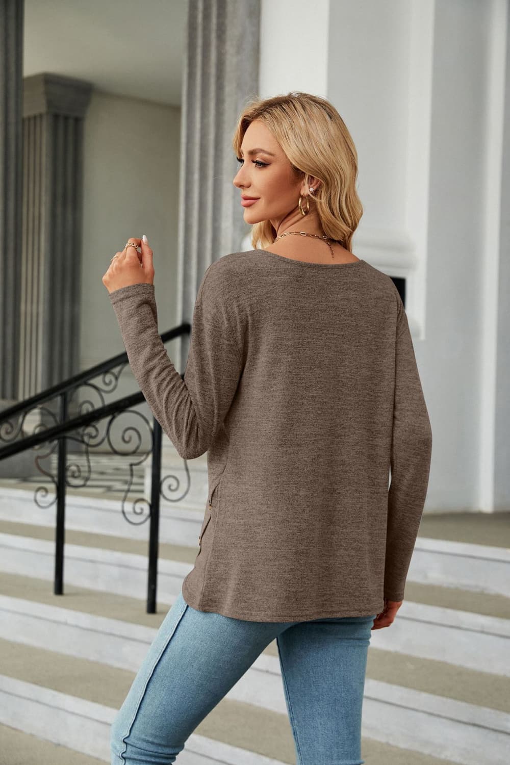 Full Size Round Neck Long Sleeve T-Shirt