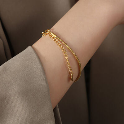 Michelle&Lanha 18K Gold-Plated Minimalist Bracelet