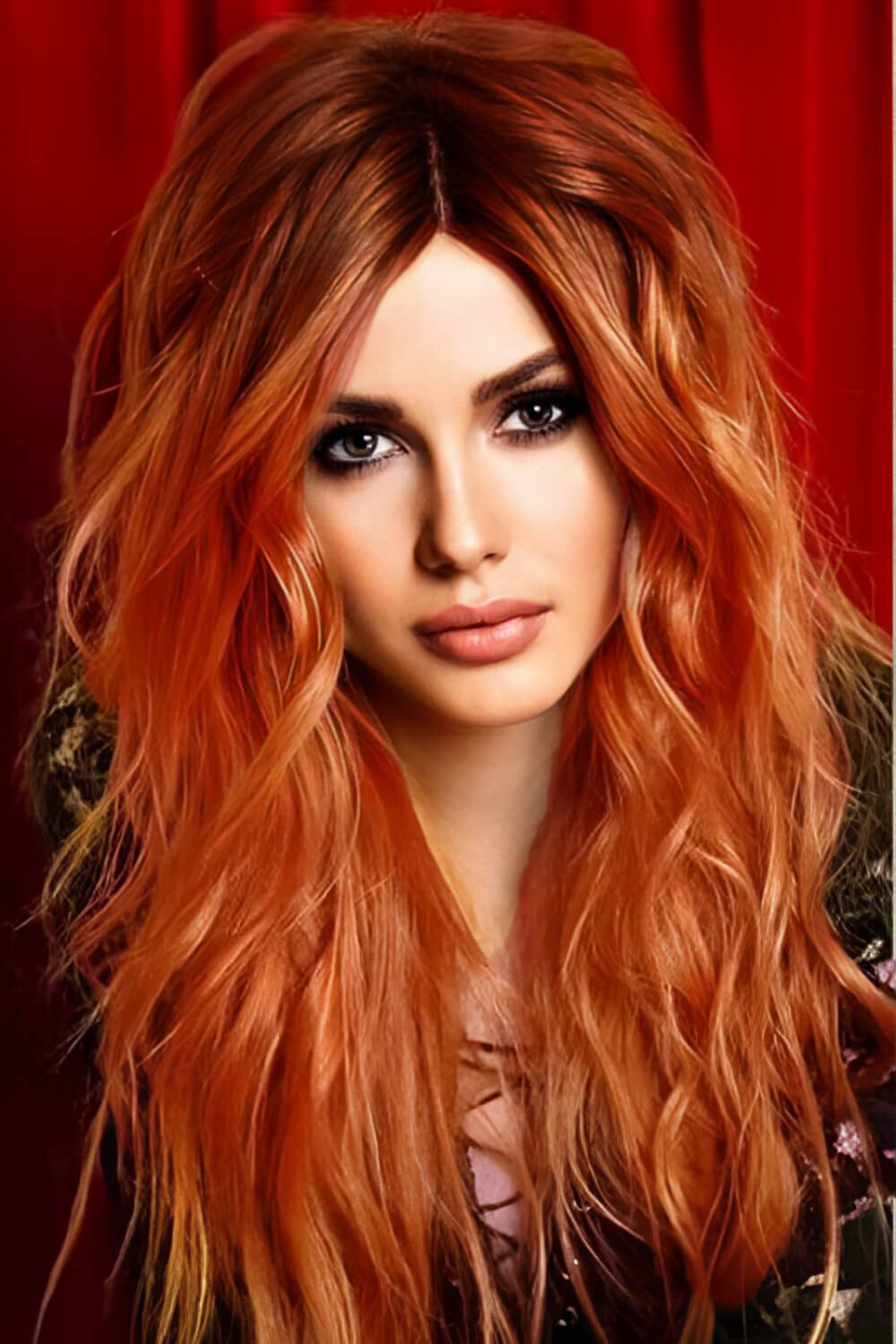 13*2" Women's Lace Front Wigs Synthetic Long Wave 24" 150% Density