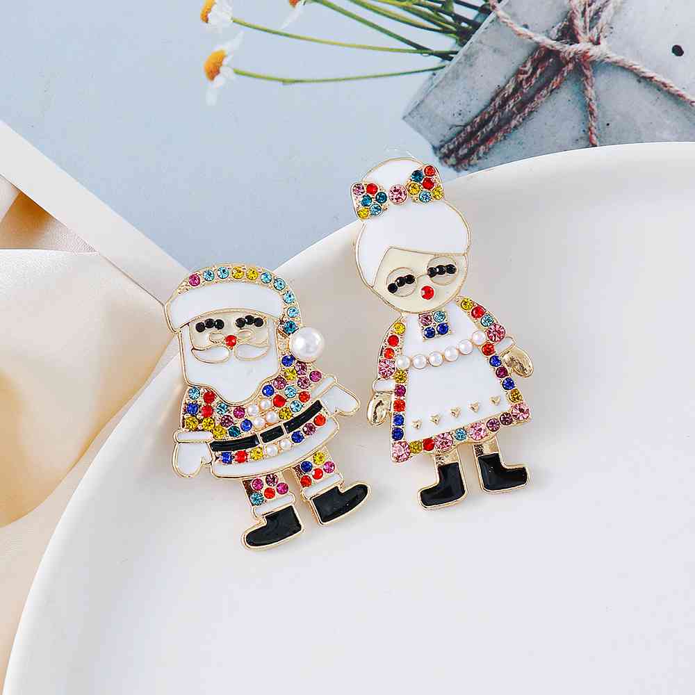 Christmas Rhinestone Alloy Earrings