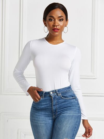 Women's CallistaAnn Round Neck Long Sleeve Bodysuit