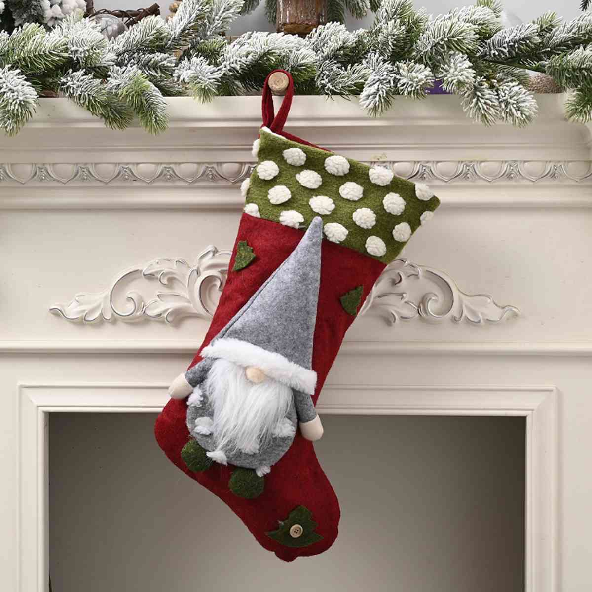Gnome Christmas Stocking Hanging Widget in Assorted Styles 19.7"H x 9.8"W