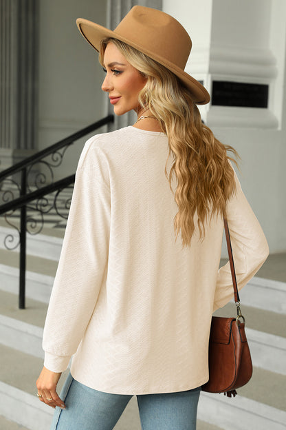 V-Neck Long Sleeve T-Shirt