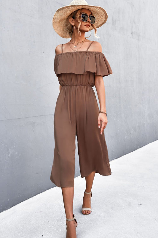 Women's Spaghetti Strap Layered Jumpsuit