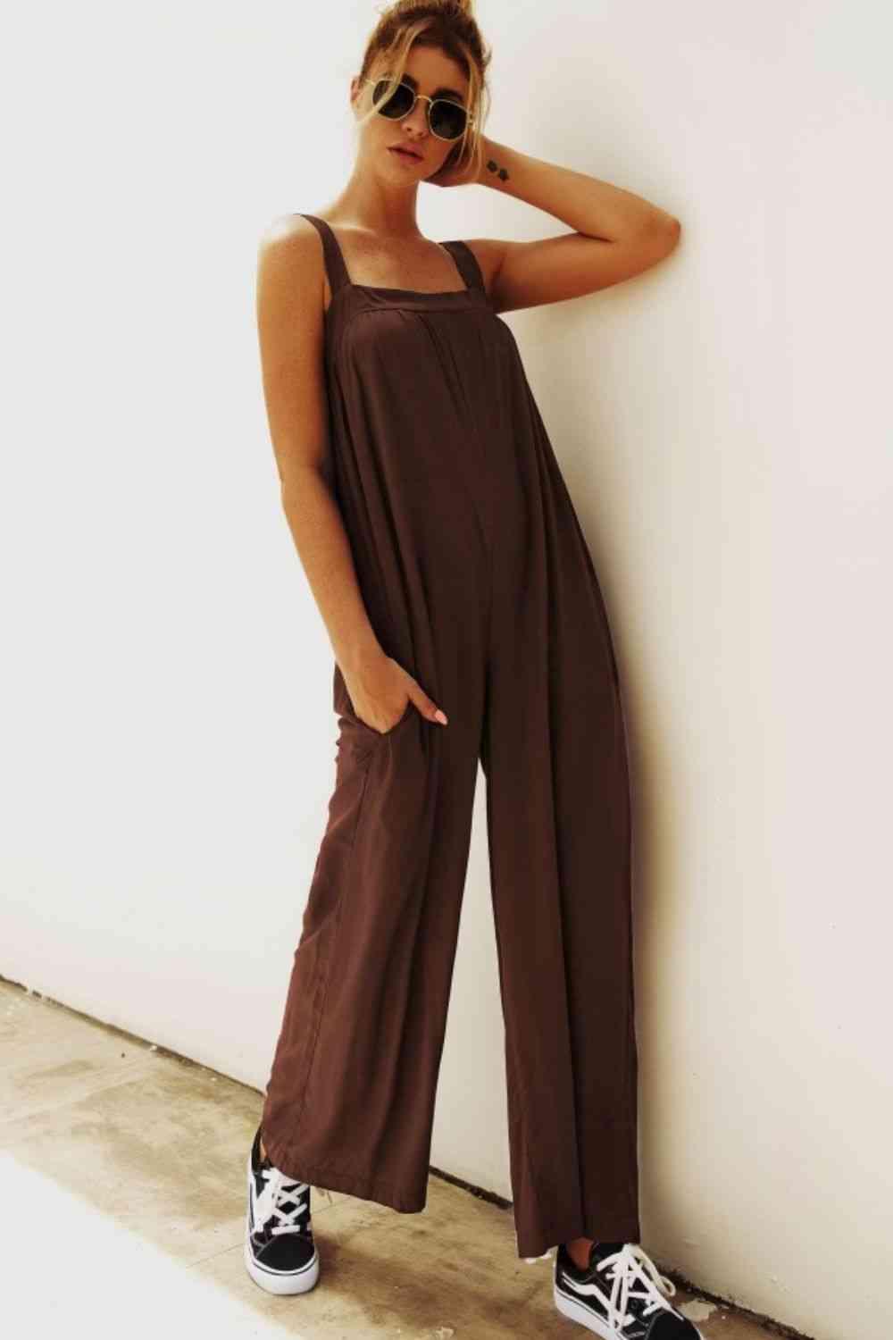 KenyaBay Wide Strap Wide Leg Jumpsuit