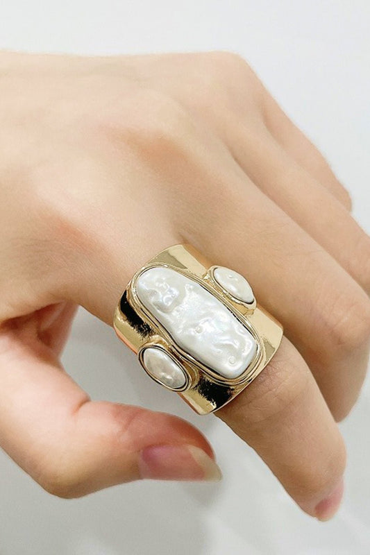 18K Women's Gold-Plated Alloy Ring