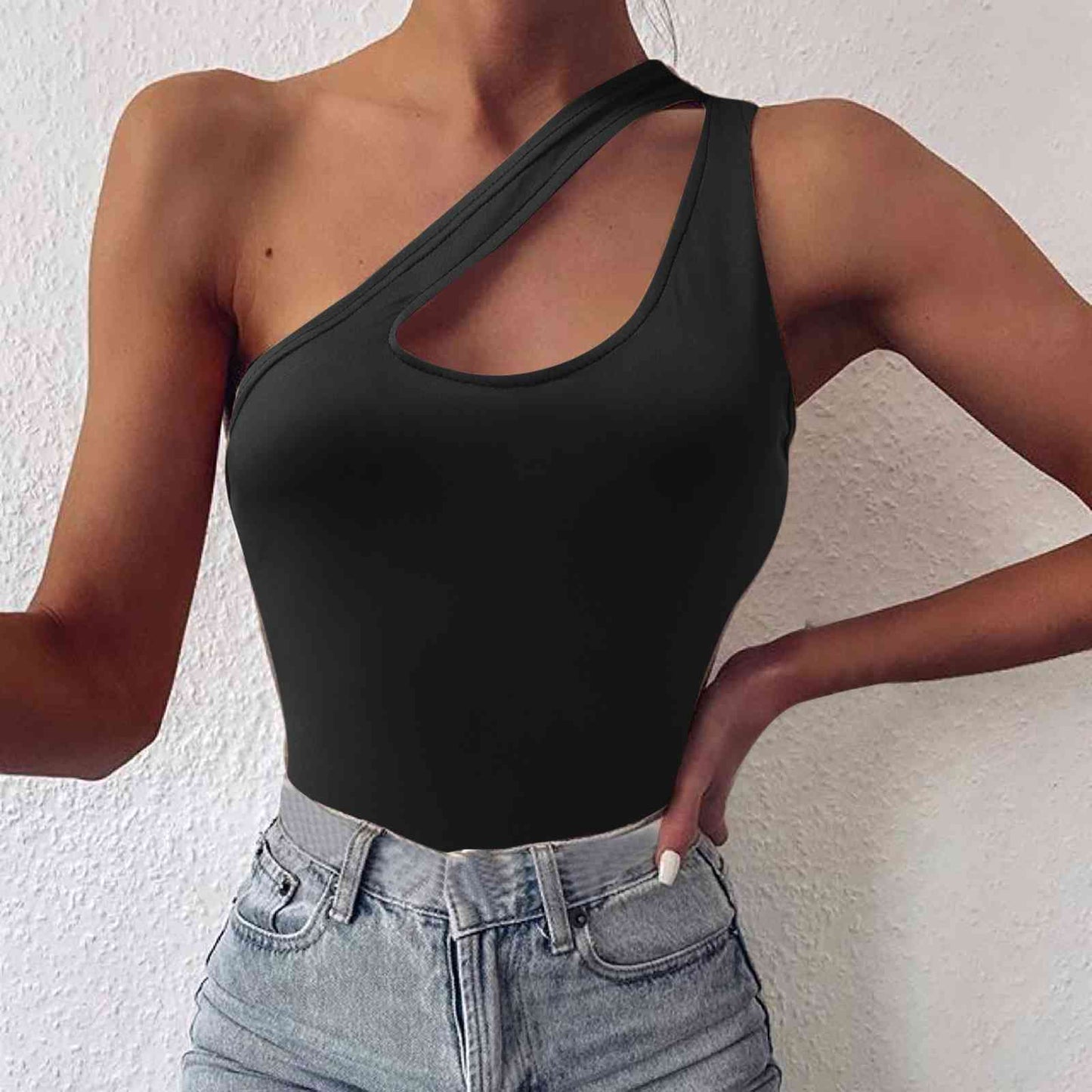 One Shoulder Cutout Cami