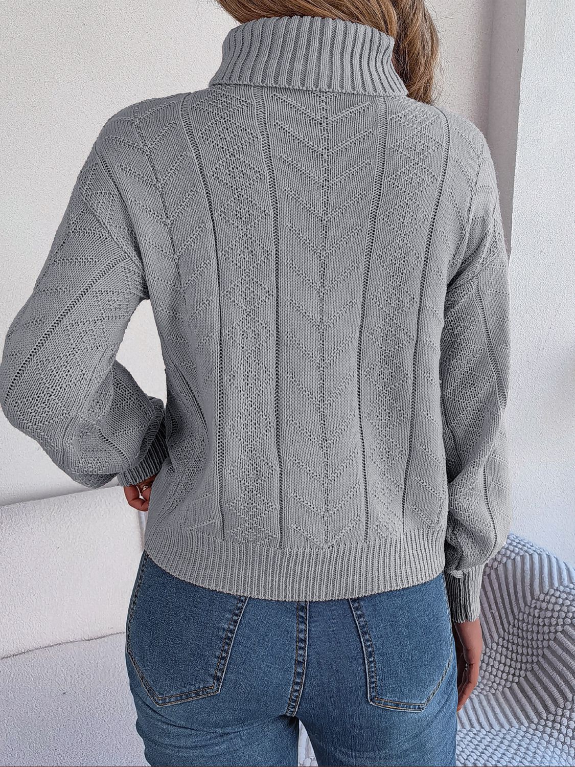 Hannah Lea Cable-Knit Turtleneck Sweater 🦋