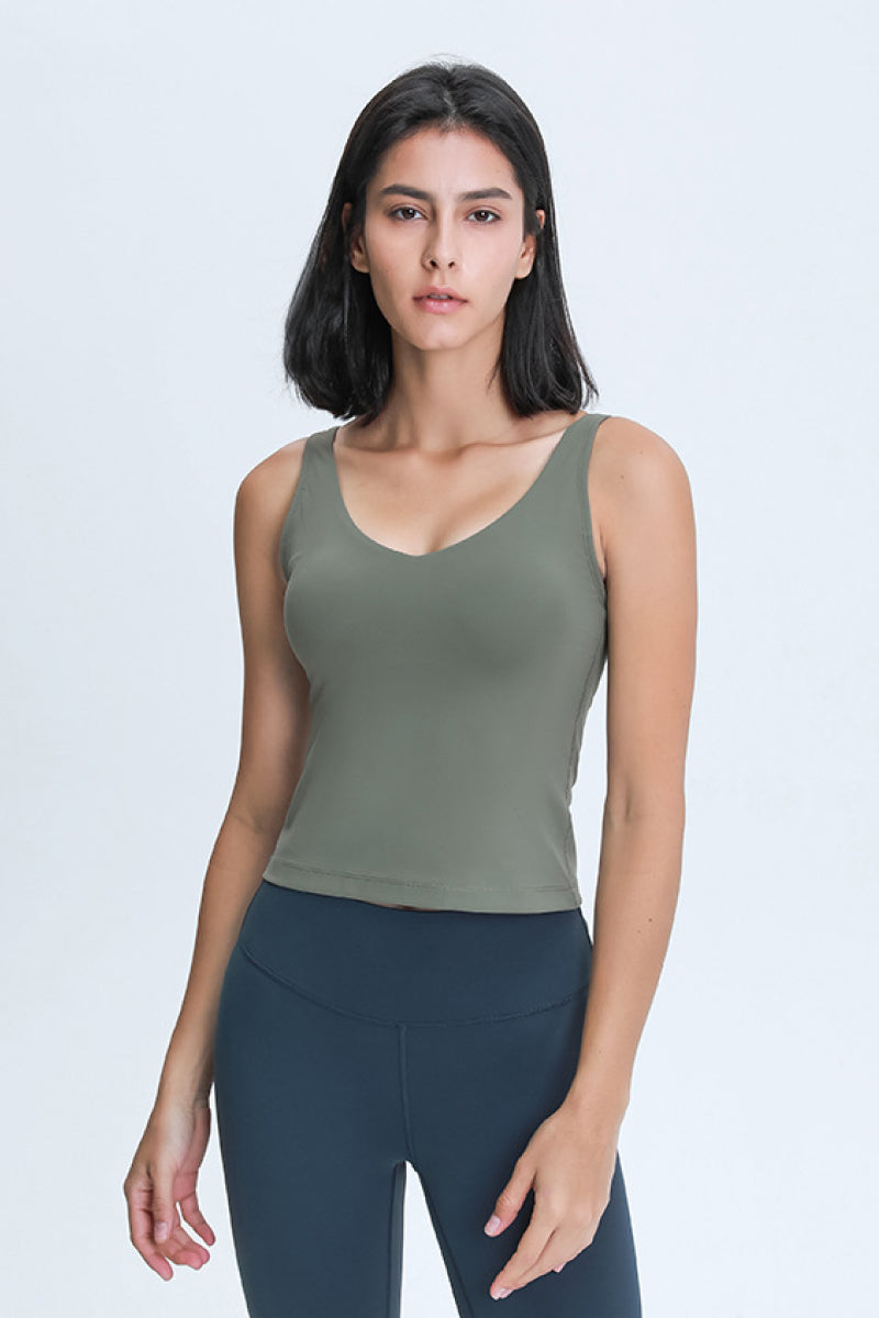 ROSE&THORN V Neck Active Tank