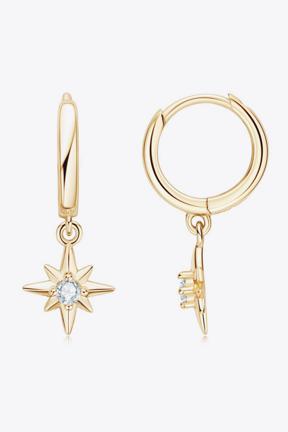 Above The Sky Moissanite Star Drop Earrings