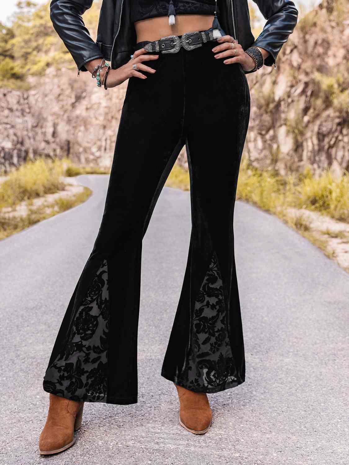 EnvyPantsWear Black High Waist Flare Leg Pants