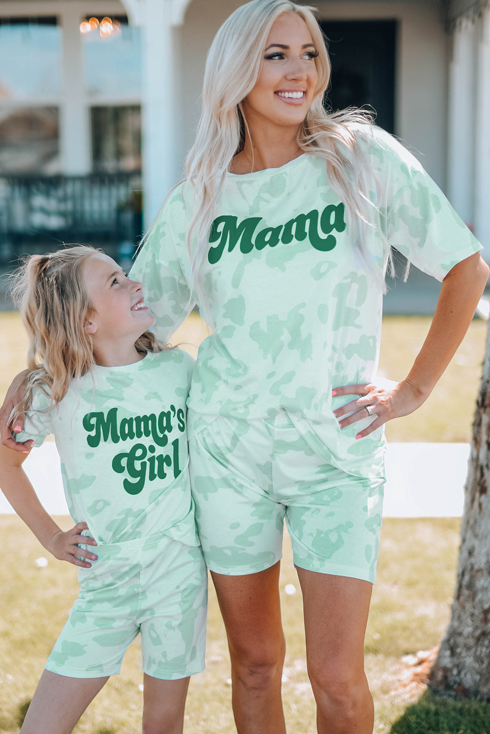 Women's Full Size MOMMY&ME Printed Letter Graphic MOMMA Lounge Set