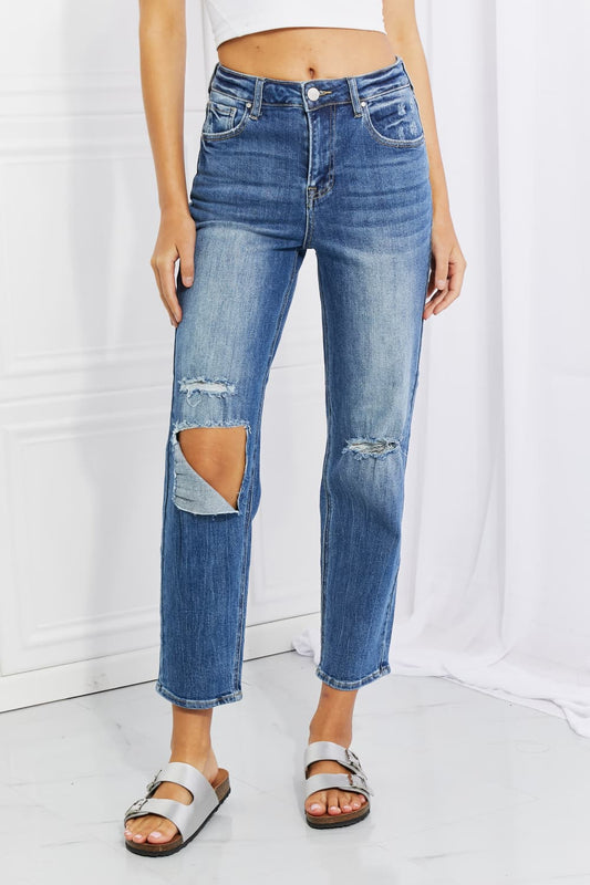 Women's RISEN Full Size Emily High Rise Relaxed Jeans