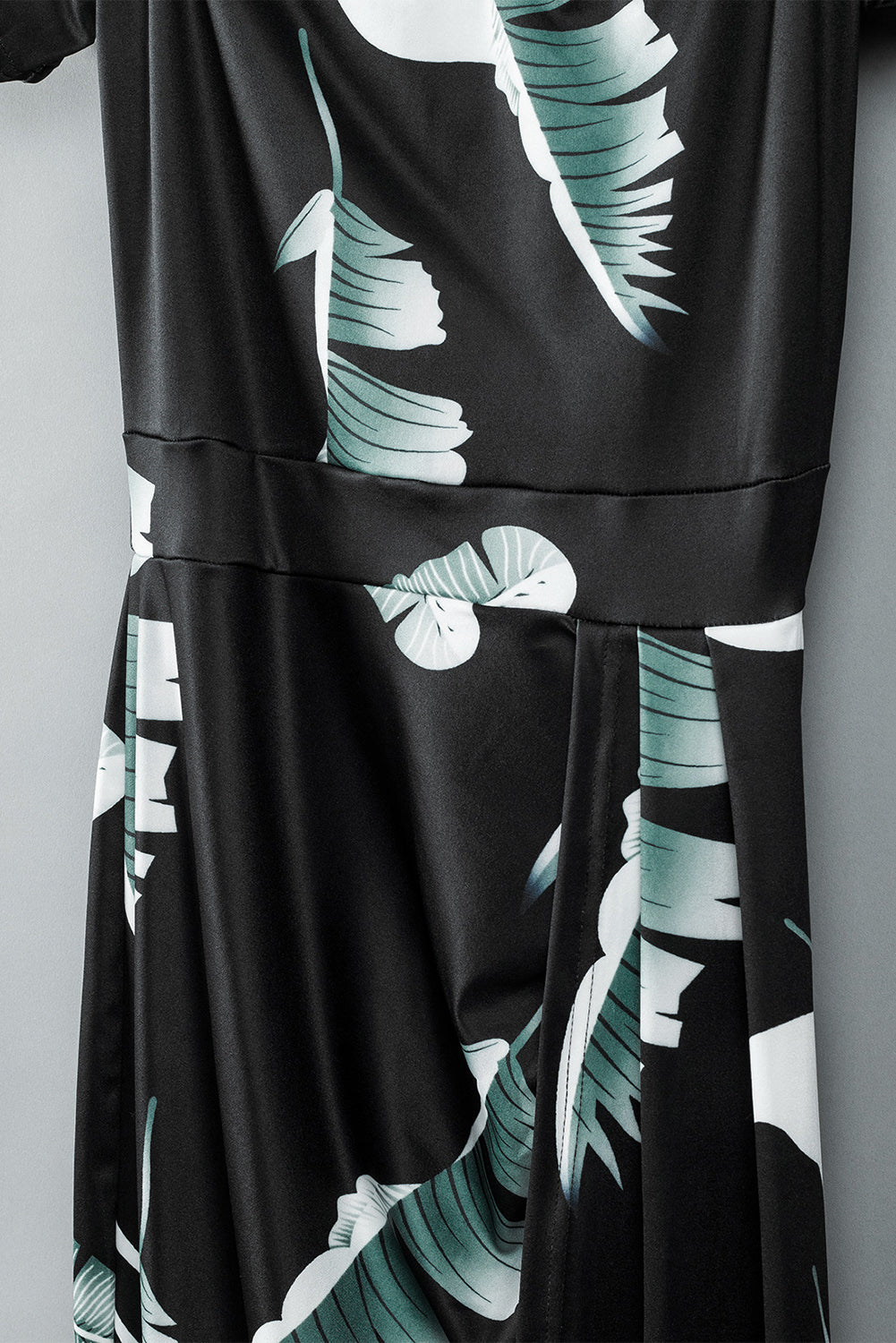 Women's Full Size Printed Off-Shoulder Slit Midi Dress